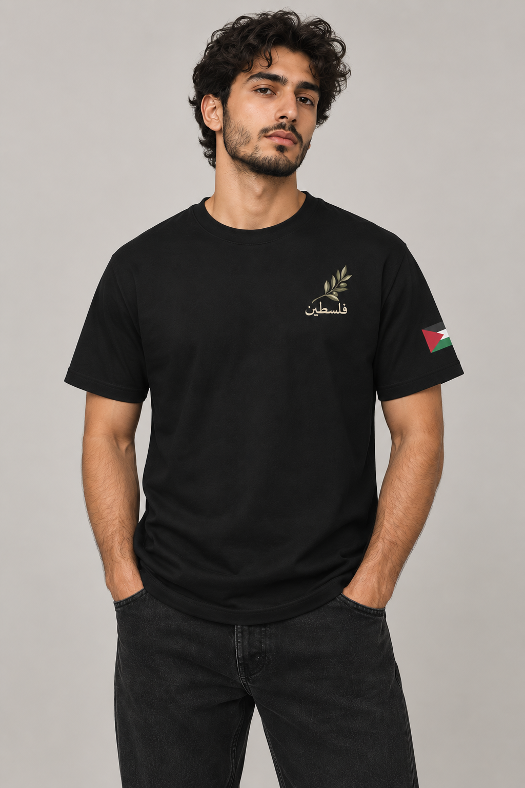 NAEVEN — tee-shirt Palestine, face