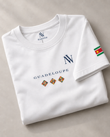 Tee-shirt Guadeloupe plié, drapeau UPLG corrigé